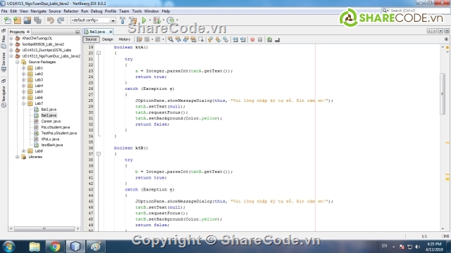 java 2,fpt polytechnic,java netbeans,code java,lab java 2